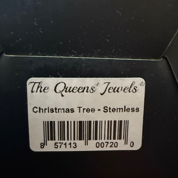 The Queen's Jewels Stemless "CHRISTMAS TREE" Wine Glass - Picture 3 of 4